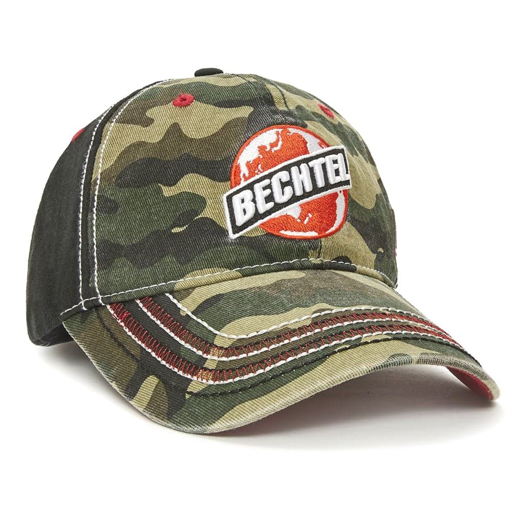 Green Brown Camo Logo Baseball Cap