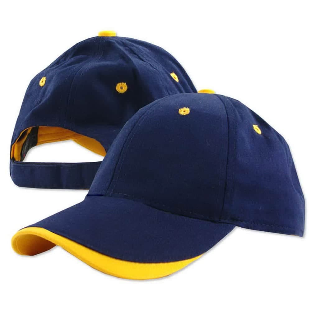 Navy Yellow Brim