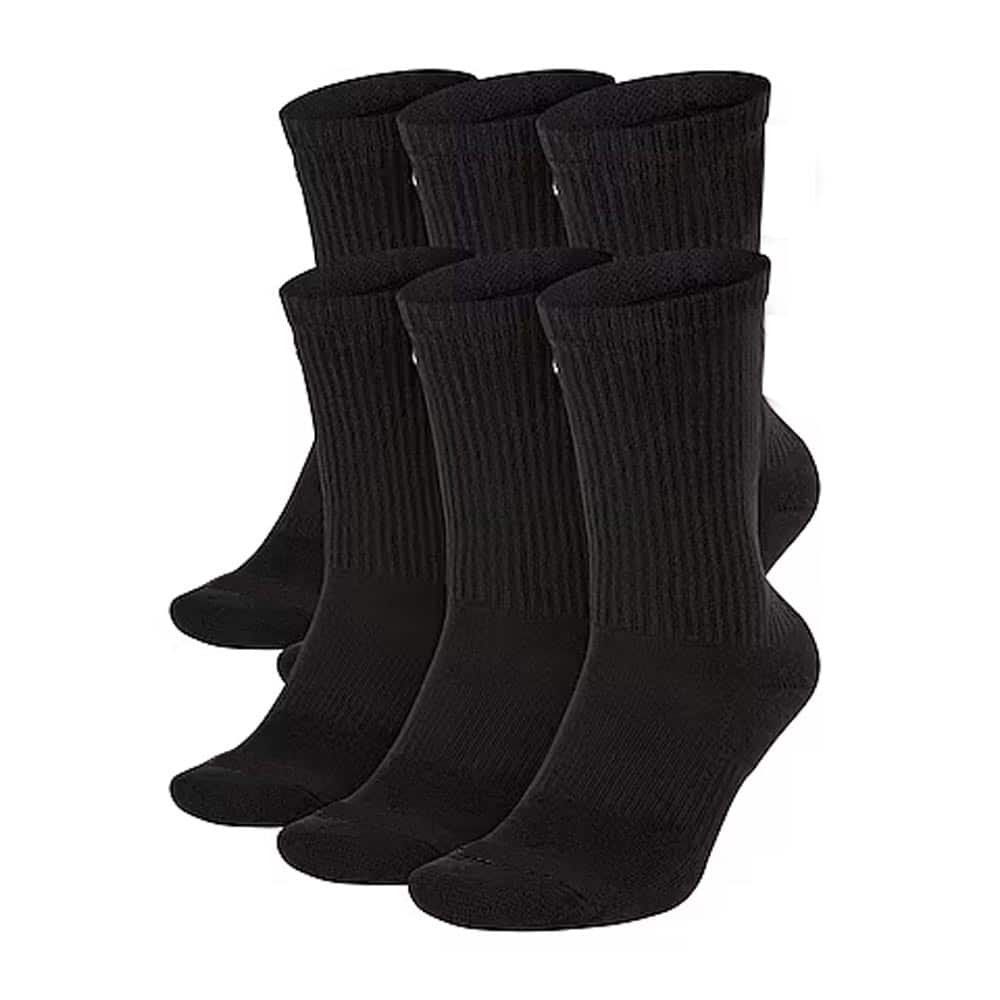 Custom Black Ribbed Crew Sock