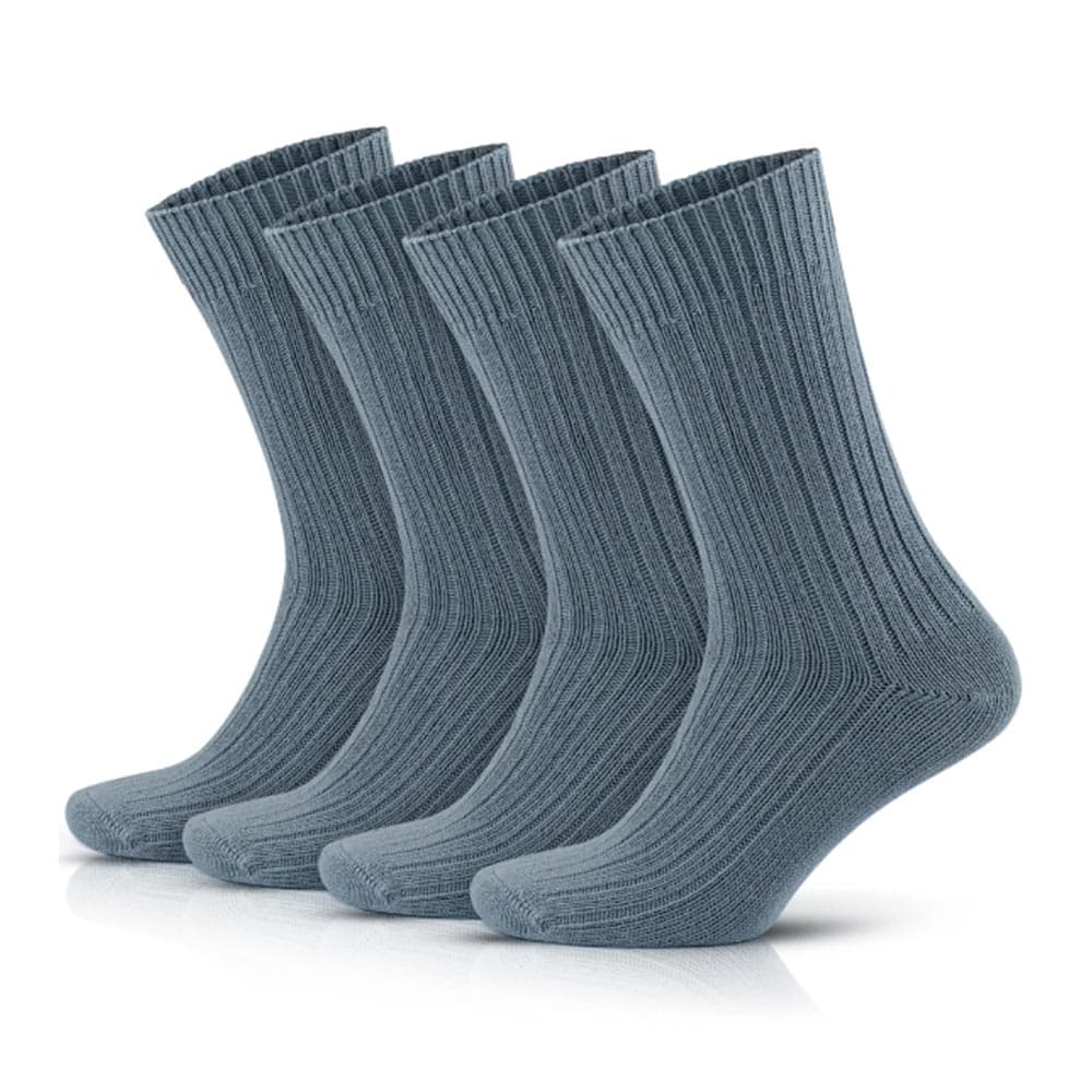 Soft Blue Ribbed Socks