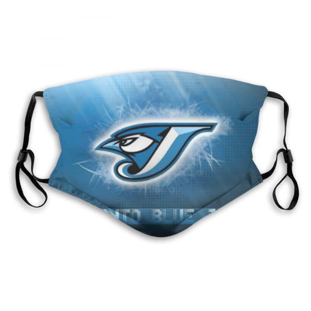Blue Gradient Letter-Logo Face Mask