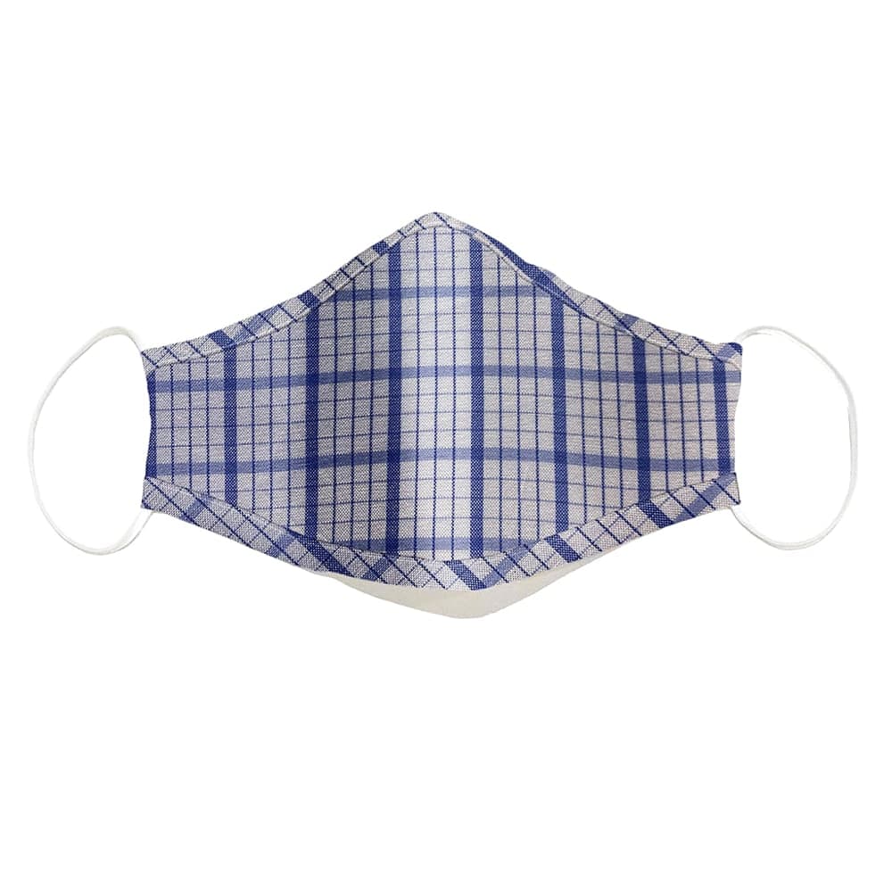 Blue Plaid Mask