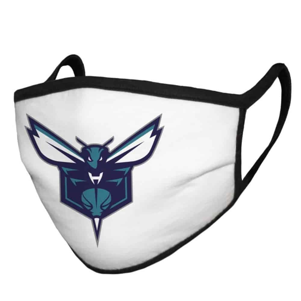 White Teal Navy Insect-Logo Face Mask