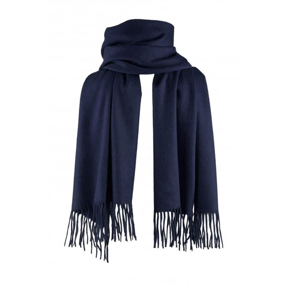 Navy Fringe Scarf