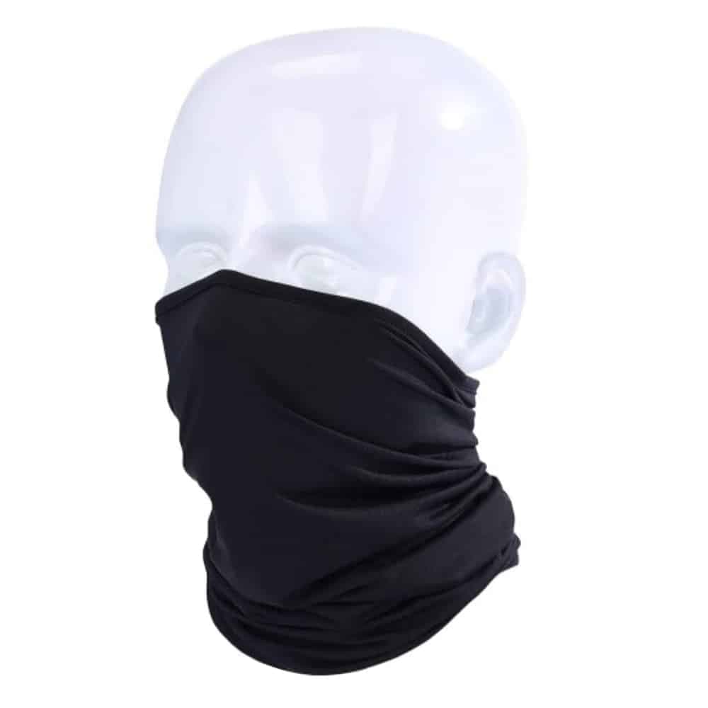 Custom Black Smooth Stretch Pull-Up Snood Mask