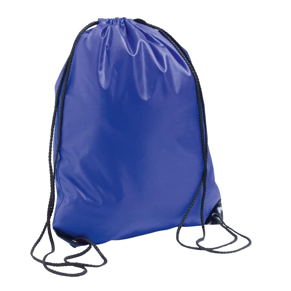 Custom Vibrant Blue Reinforced-Corner Drawstring Backpack
