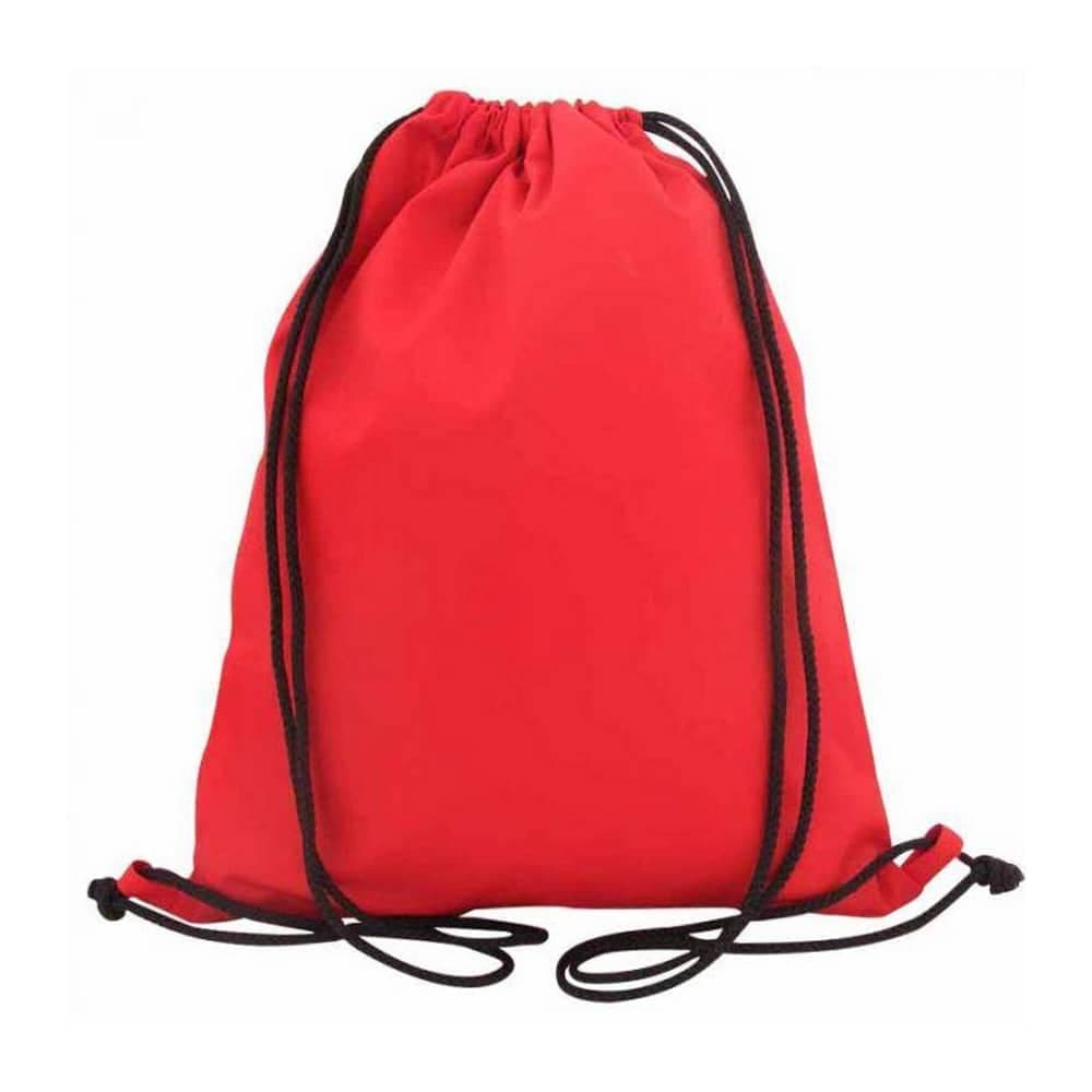 Custom Vibrant Red Drawstring Bag