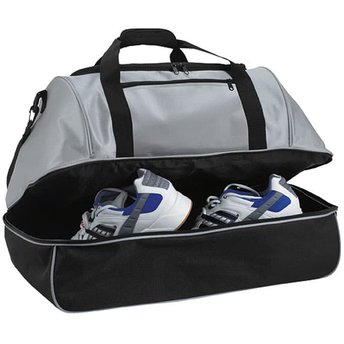Gray & Black Sports Bag
