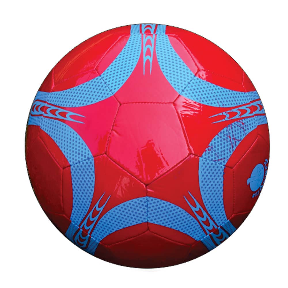 Vibrant Red Soccer Ball