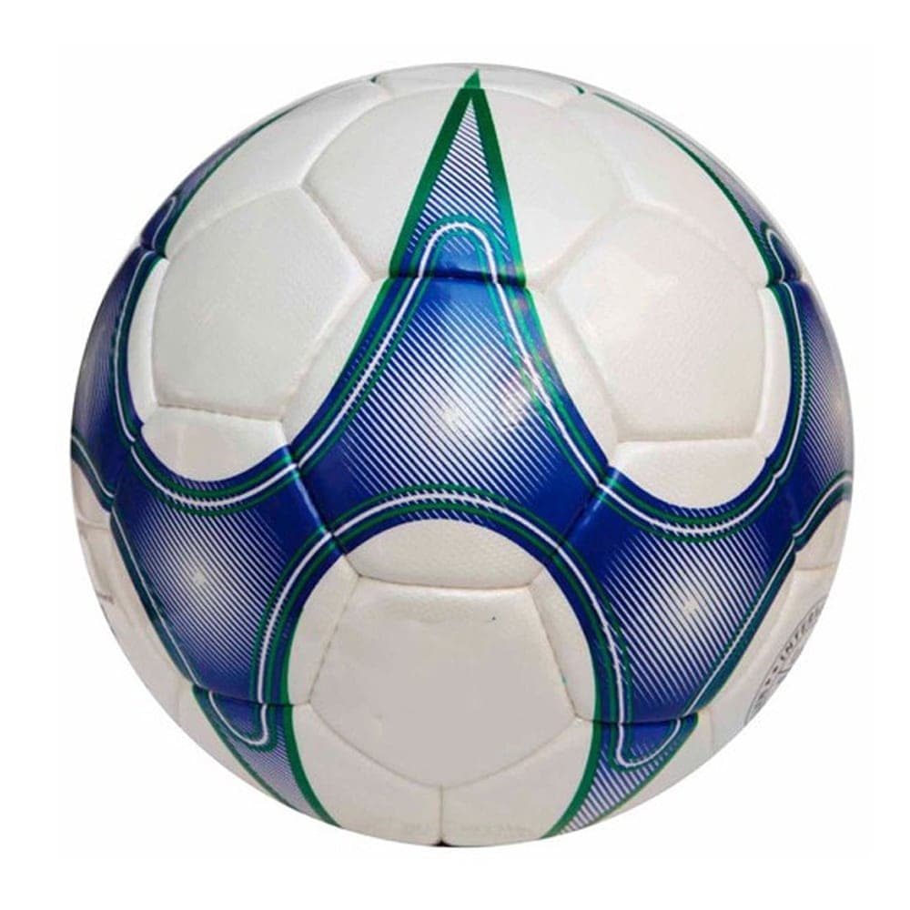 Custom White Blue Green Hand-Stitched Soccer Ball