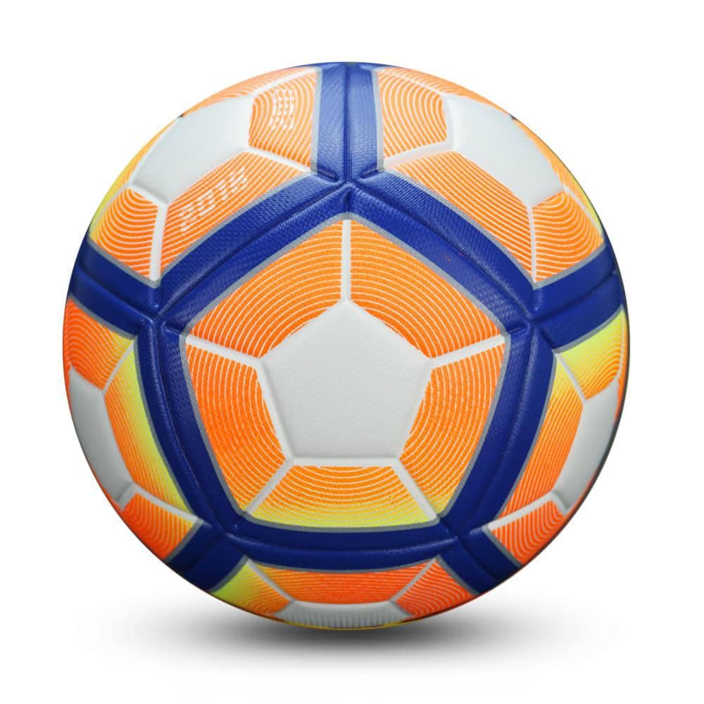 Custom Vibrant Orange Machine-Stitched Soccer Ball