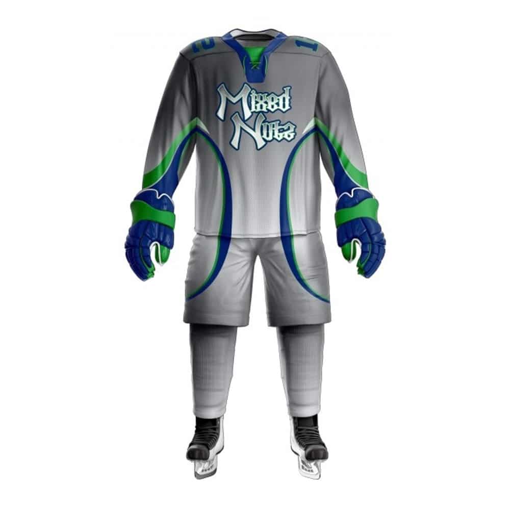 Gray Green Hockey Uniform