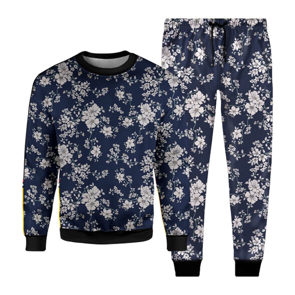 Navy Floral Ensemble