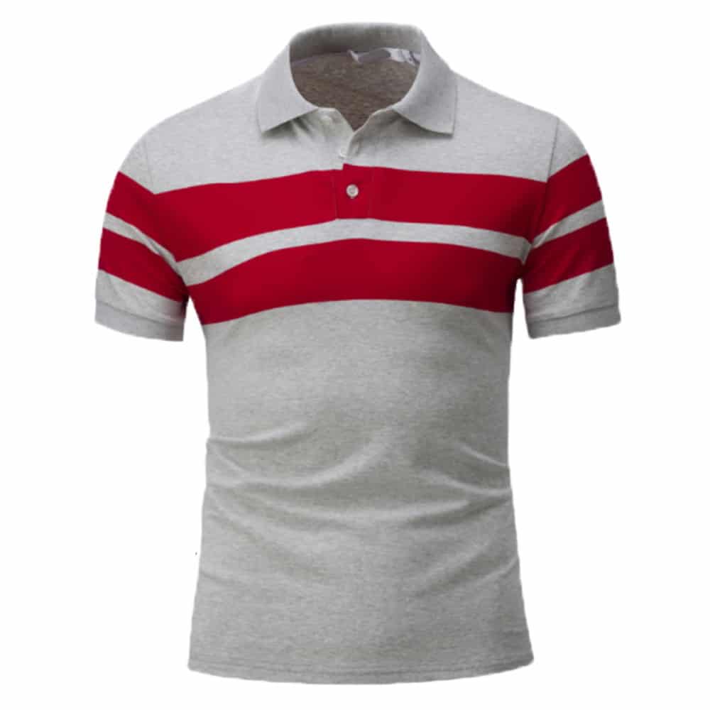 Gray Red Striped