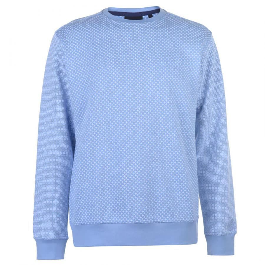 Blue Patterned Sweatshirt