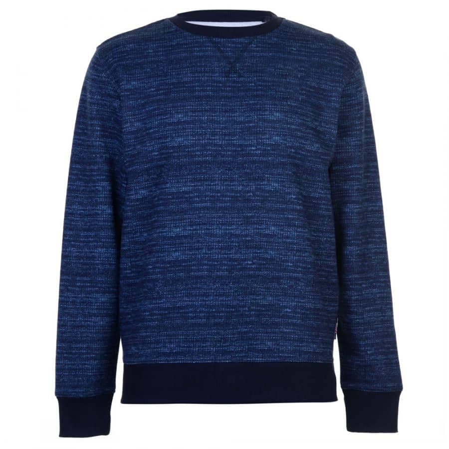 Navy Textured Crew