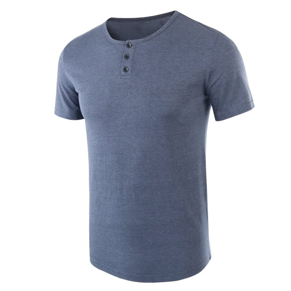Heathered Blue Henley