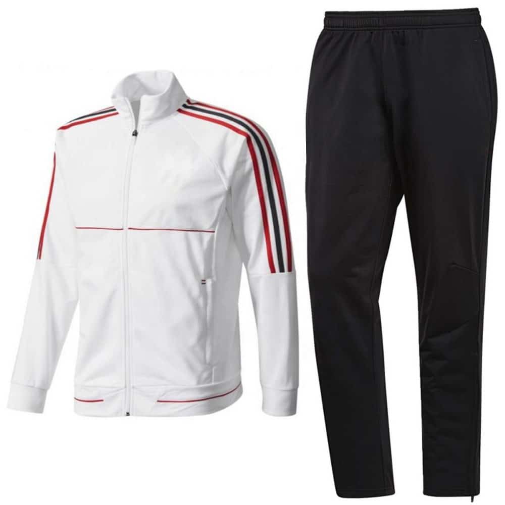 White Black Striped Tracksuit