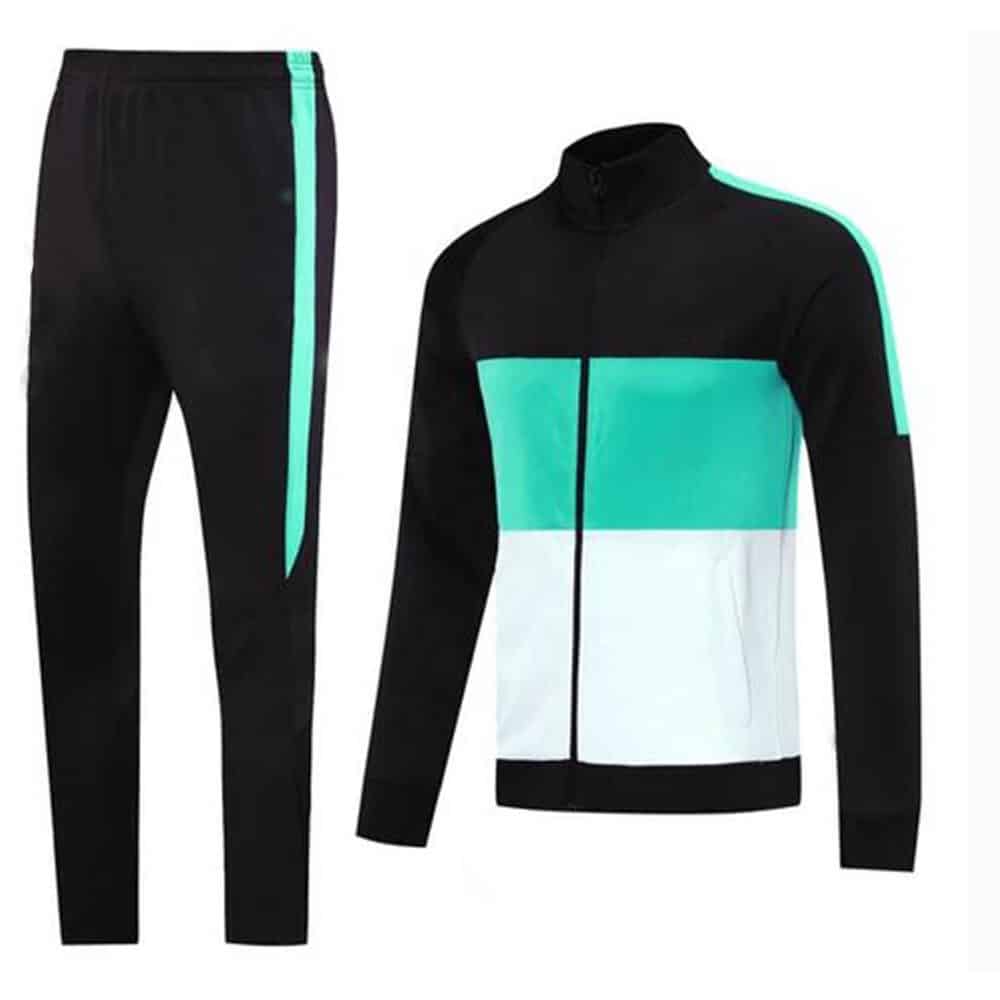 Black And Aqua Tracksuit