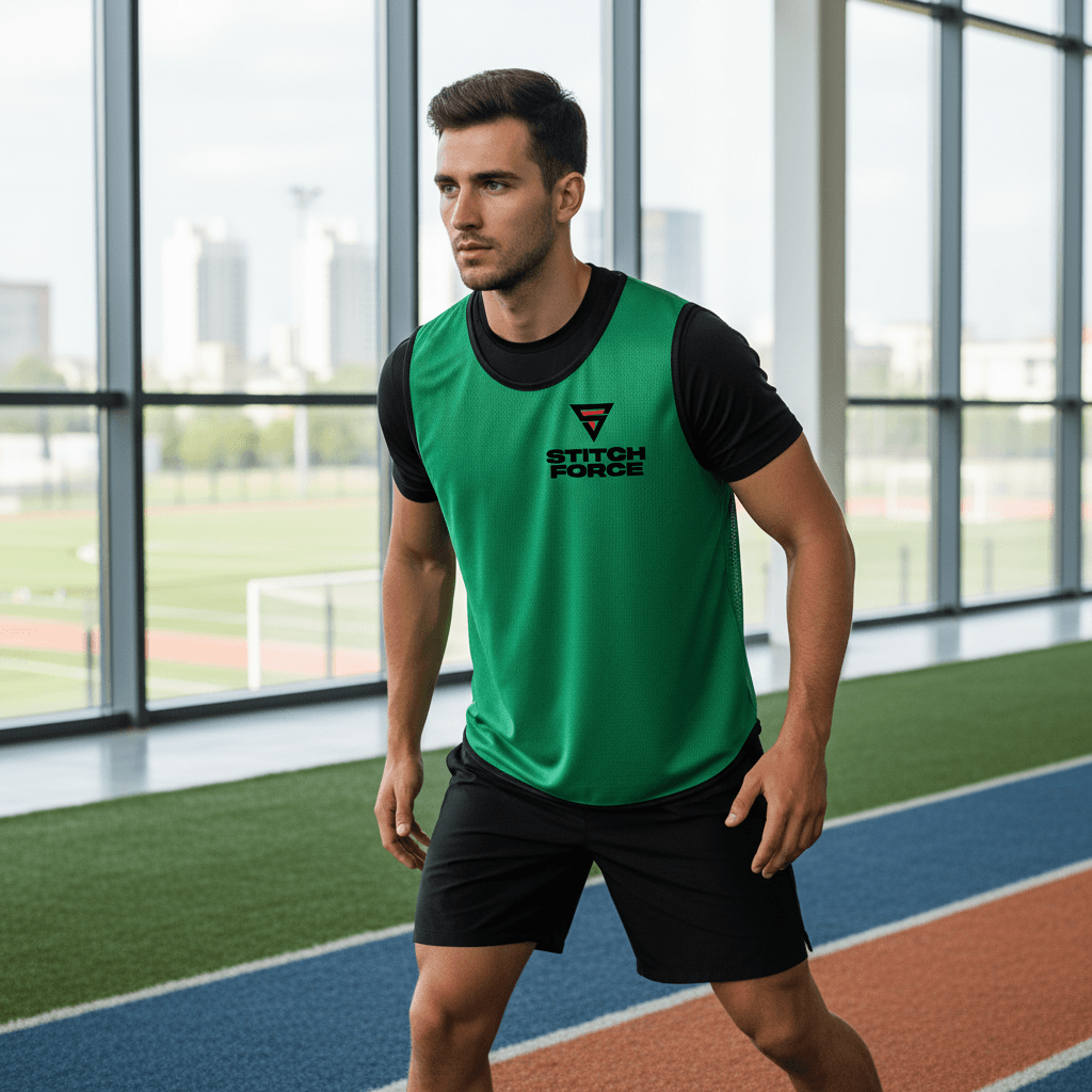 Stylish Green Vest with Black Trim for Every Adventure